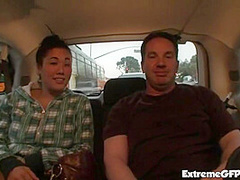 Asian look cock slut fucked hard in sex shop