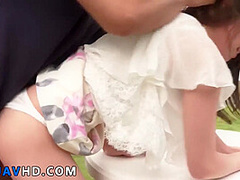 Sexy breezy Kana Miyaa with small funbags loves tough outdoor sex inuncensored - magnificent fuck!