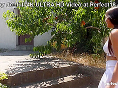 Peach Please! Sumiko Smile masturbating outdoor for Perfect18