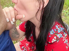 Car Ride To The River Ends With Wet Pleasure Pov Roadside Fun