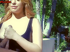 Hj Ir Redhead Big-breasted Domina Jerks Dick Outdoor - Große Titten