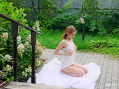 Cute Lasa Rose Masturbates on a Fluffy Rug at Perfect18