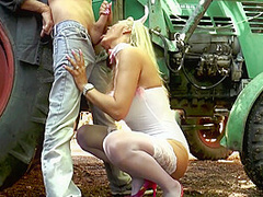 German Big Boobs Outdoor