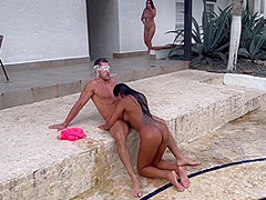 Suprises Him With A Blindfold And A Threeway