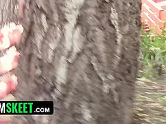 Horny Babe Riley Momsen Strips Her Clothes and Takes Thick Cock in The Woods - Team Skeet