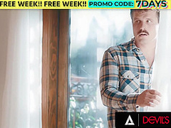 DEVILS FILM - Horny Liz Jordan Gets Caught Masturbating And Asks Him To Finish The Job