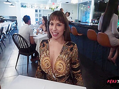 Dakota Quinn, Scarlett Rose And Peter Green In Sneaky Waitress Fucks Me Hard In The Restaurant... We Get Caught 11 Min