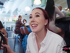 Dakota Quinn, Scarlett Rose And Peter Green In Sneaky Waitress Fucks Me Hard In The Restaurant... We Get Caught 11 Min