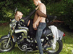 Biker Fucks His Girlfriend On A Motorcycle ( ) 10 Min