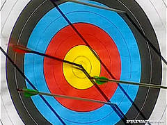 Judytha Bella Lets Her Archery Coach and His Friend Give Her a DP - Private Porn Sex Videos