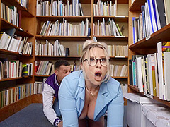 Milf Librarian Is Secretly Addicted To Eating Cum With Johnny Love, Blake Blossom, Jenna Starr - Brazzers