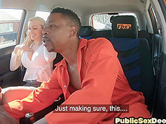 Stranded driving instructor ramming mechanic