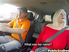 Dashcam amateur granny fucks instructor
