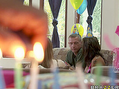 Nothin Gets A Broad Wetter Then A Shower Curtain With Danny Mountain, Ricki Raxxx - Brazzers