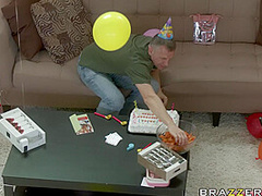 Nothin Gets A Broad Wetter Then A Shower Curtain With Danny Mountain, Ricki Raxxx - Brazzers