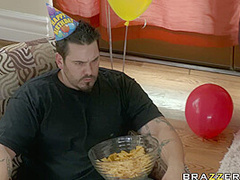 Nothin Gets A Broad Wetter Then A Shower Curtain With Danny Mountain, Ricki Raxxx - Brazzers