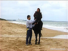 Victoria Takes Two Rides on the Beach - Private Porn Sex Videos