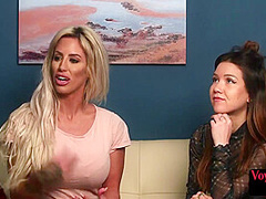 Handjob loving voyeur sluts tempting lad