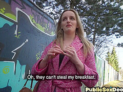 Real pulled amateur ravaged outdoor POV