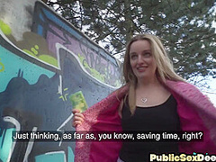 Real pulled amateur ravaged outdoor POV