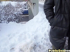 Public fucking skinny european amateur