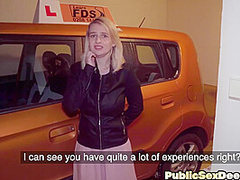 Naive driving student cuntrammed