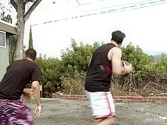 Air Juggs With Charles Dera, Haley Cummings, Alanah Rae - Brazzers