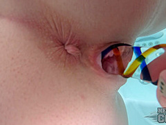 Snowy Day Underwater Jacuzzi Lesbians Dildo Playing Ellah With Sam