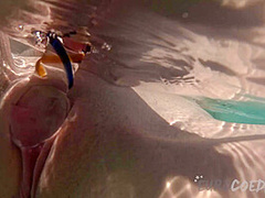 Lilly Mays Masturbates With A Dildo Underwater In The Rooftop Jacuzzi With Closeups