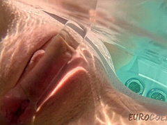 Lilly Mays Masturbates With A Dildo Underwater In The Rooftop Jacuzzi With Closeups