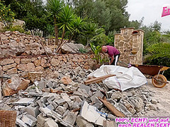 German chubby big tits teen outdoor anal fucked