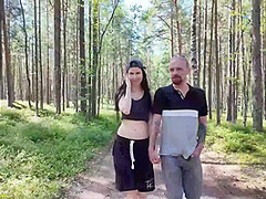 horny couple anal in a public parked car