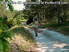 Busty Forest Nymph Pleasures Herself by the Road! Natural Curves & Breathtaking View at Perfect18