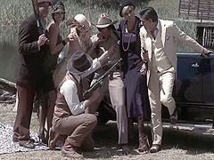 Outdooor Gangbang 12 Min With Amber Rayne, Johnny Castle And Hannah West