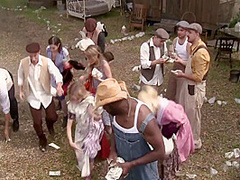 Outdooor Gangbang 12 Min With Amber Rayne, Johnny Castle And Hannah West