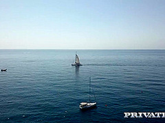 Marica Chanelle and Chrystal Sinn, Anal Threesome at Sea - Private Porn Sex Videos