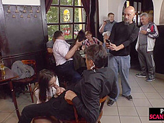 Naughty slut gets humiliated in public