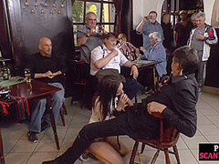 Naughty slut gets humiliated in public