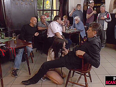 Naughty slut gets humiliated in public