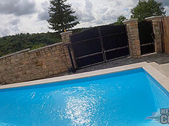 Sofie With Josie Skinny Dipping Private Pool Cold Water Hot Bodies