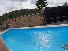 Sofie With Josie Skinny Dipping Private Pool Cold Water Hot Bodies