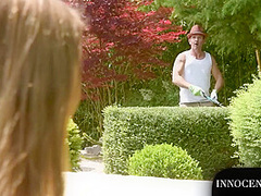 Russian Babe Kaisa Nord Fucks Her Gardener And Slurps Up His Man Juice