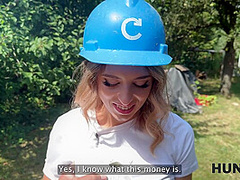 HUNT4K. Hunter seduced a hot girl with big boobs and humiliated her BF