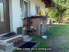 HUNT4K. Hunter seduced a hot girl with big boobs and humiliated her BF