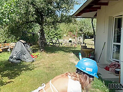 HUNT4K. Hunter seduced a hot girl with big boobs and humiliated her BF