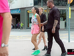 Cockhungry cutie cockriding in public