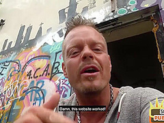 Pulled horny slut cockbouncing outdoor