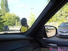 Pulled cute slut doggystyled by stranger