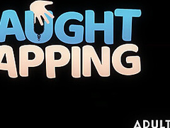 ADULT TIME - Victoria Voxxx Catches Coworker Jerking Off AT WORK And Masturbates With Him