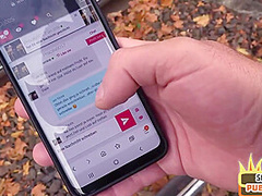 Bigtitted MILF cockriding in public